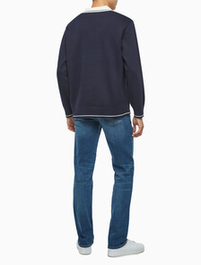 Buy 남성 오버사이즈 럭비카라 스웨터 in color NIGHT SKY