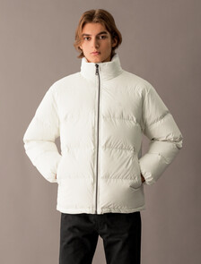 Buy 남성 베이직 에센셜 다운 푸퍼 자켓  in color WHITE