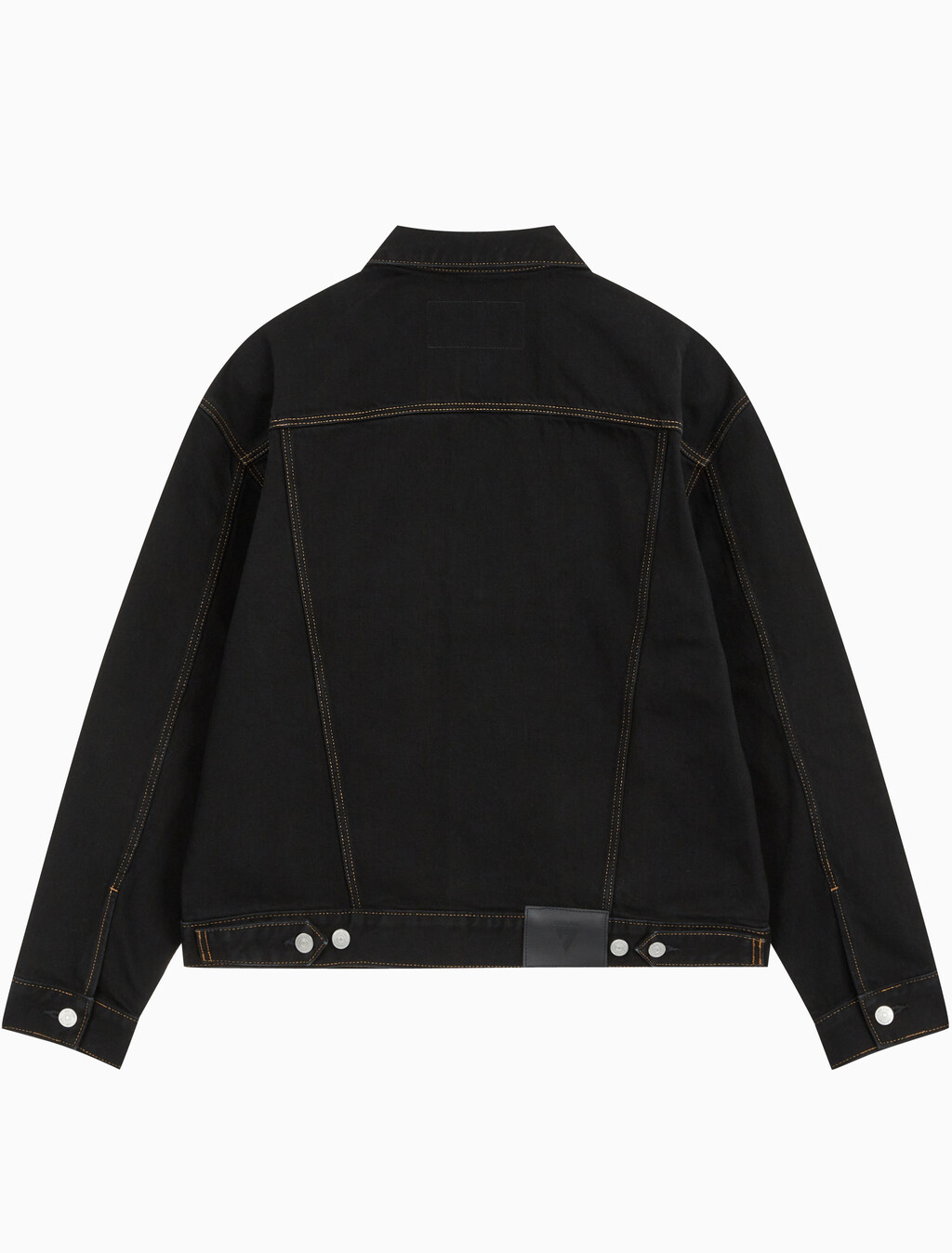 Buy [손흥민 캡슐] 남성 릴렉스 데님트러커 in color BLACK