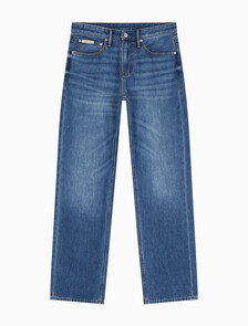 Buy 남성 90's 스트레이트핏 미드블루 37.5 기능성 데님 in color MID BLUE BACK EMBRO