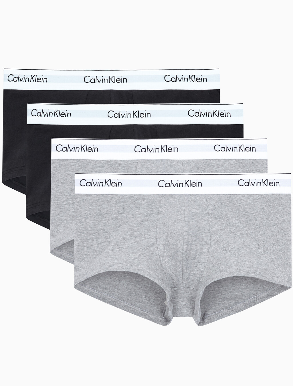 Buy 남성 모던 코튼 스트레치 4PK 로우 라이즈 드로즈 in color BLACK