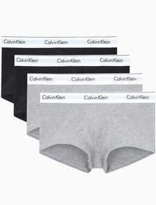 Buy 남성 모던 코튼 스트레치 4PK 로우 라이즈 드로즈 in color BLACK
