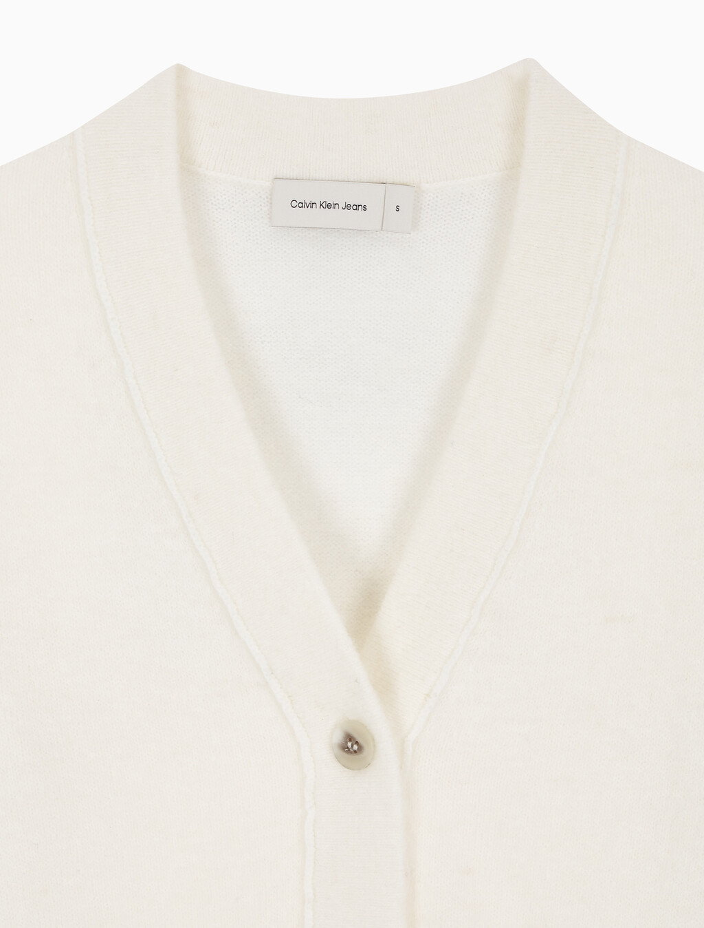 Buy 여성 플러피 얀 스웨터 가디건 in color WHITE