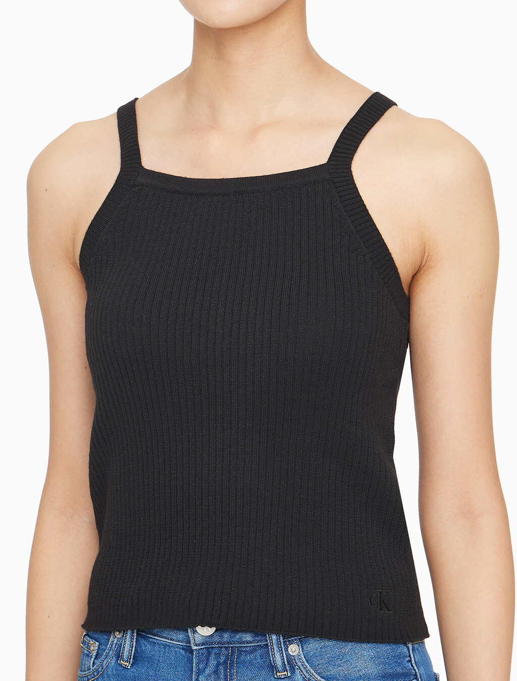 Buy 여성 2 IN 1 폴로 가디건 in color CK BLACK