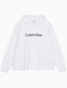 Buy 남성 릴렉스핏 스탠다드 로고 후드 티셔츠 in color BRILLIANT WHITE