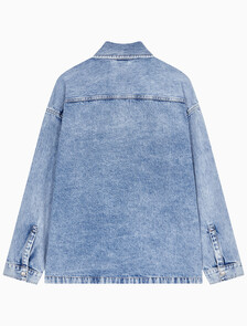 Buy 남성 오버핏 에코 쿨 데님 셔켓 in color CHALKY BLUE