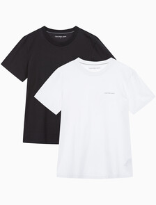 Buy 남녀공용 릴렉스핏 2PK 반팔 티셔츠 in color CK BLACK