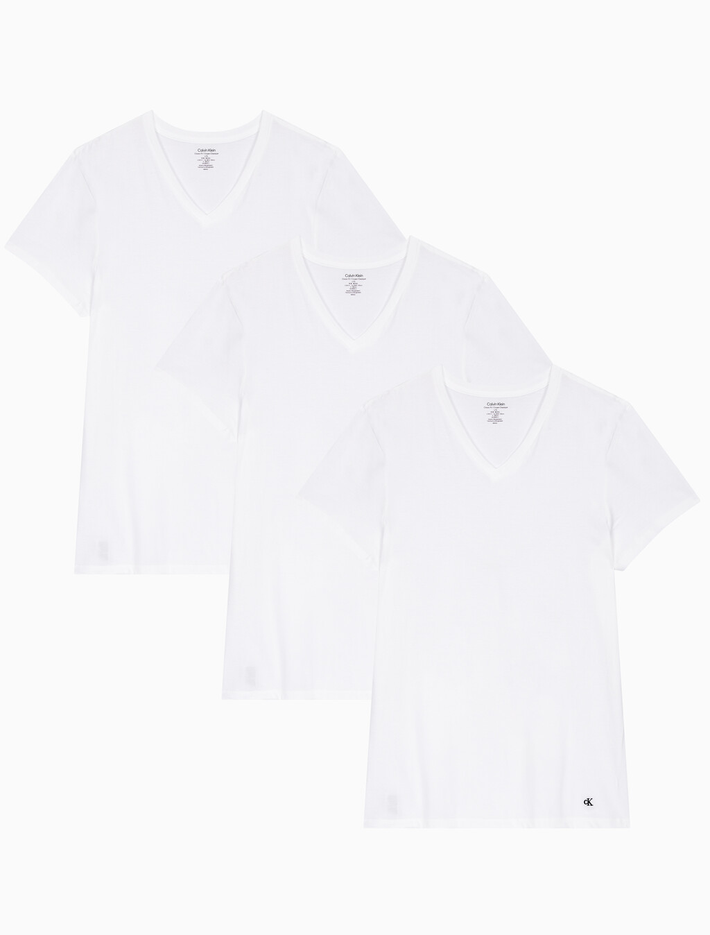 Buy 남성 코튼 클래식 브이넥 3PK in color WHITE
