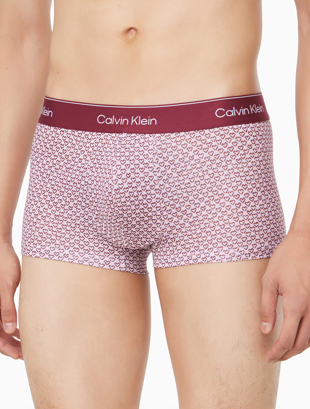 Buy 남성 아이콘 코튼 스트레치 마이크로 로우 라이즈 트렁크 in color Light pink