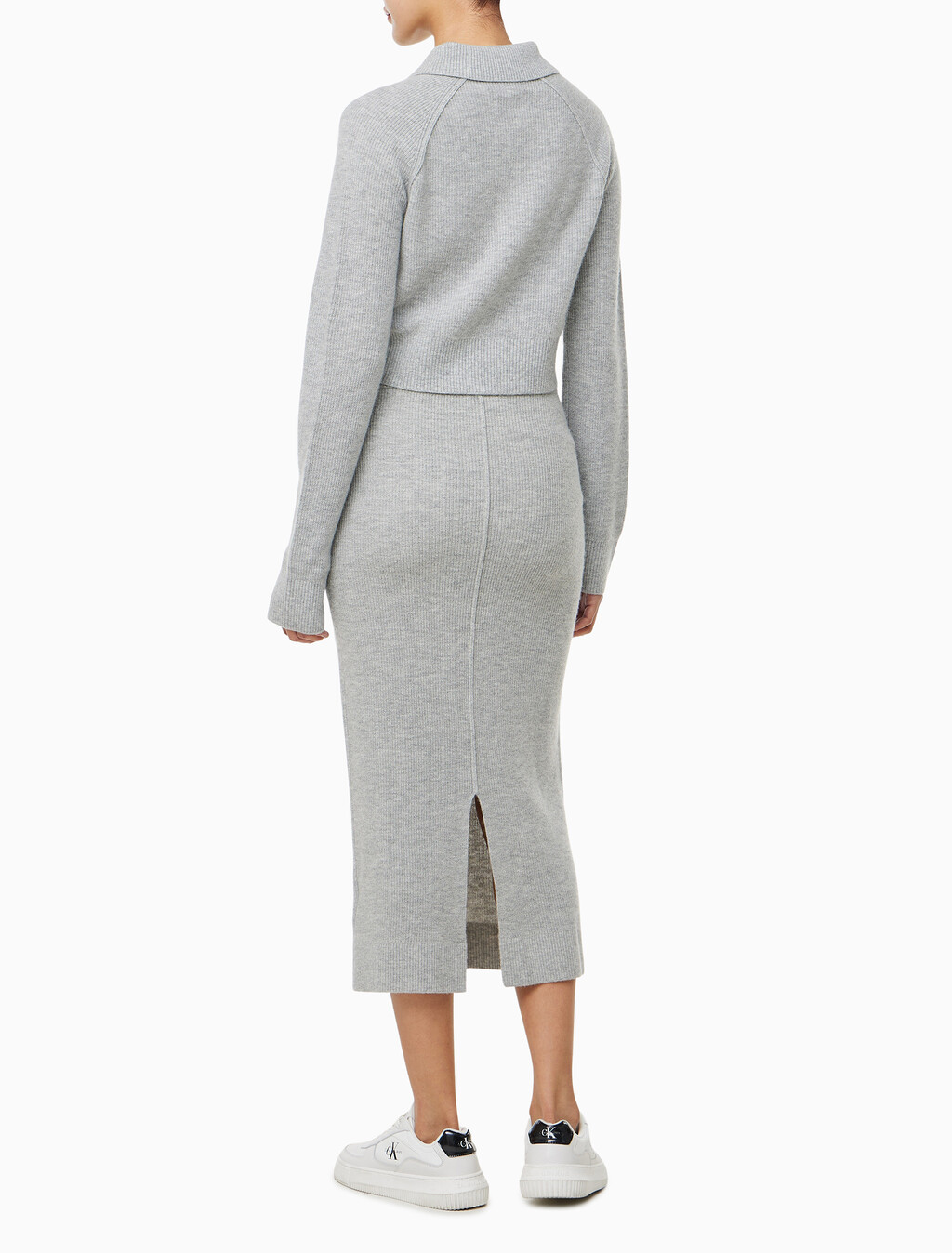 Buy 여성 버튼 가디건 in color LIGHT GREY HEATHER