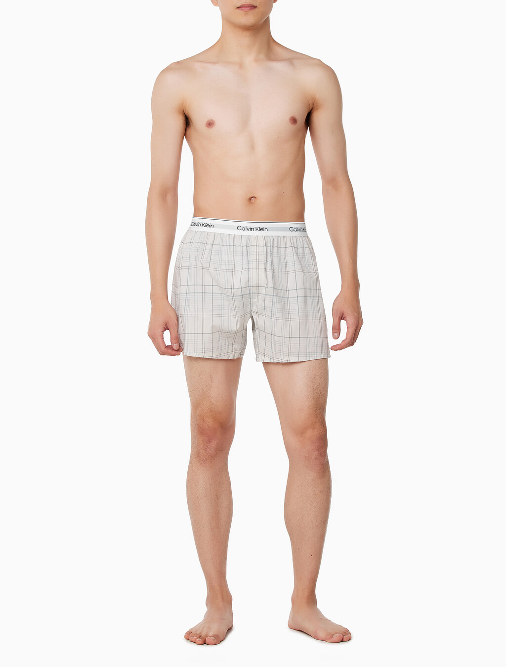 Buy 남성 코튼 포플린 박서 in color CROSSHAIR PLAID CHALK