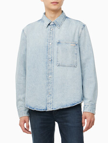 Buy 남성 레귤러핏 라이트블루 데님 셔츠 in color CHALKY BLUE
