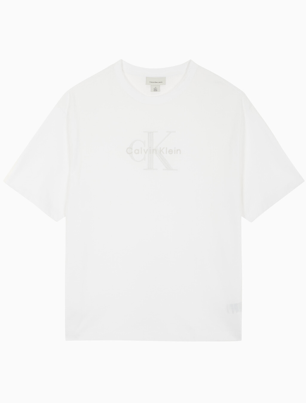 Buy 남성 릴렉스핏 히어로 모노그램 로고 반팔 티셔츠 in color BRILLIANT WHITE