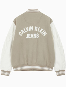 Buy 남성 바시티 봄버 자켓 in color BEIGE