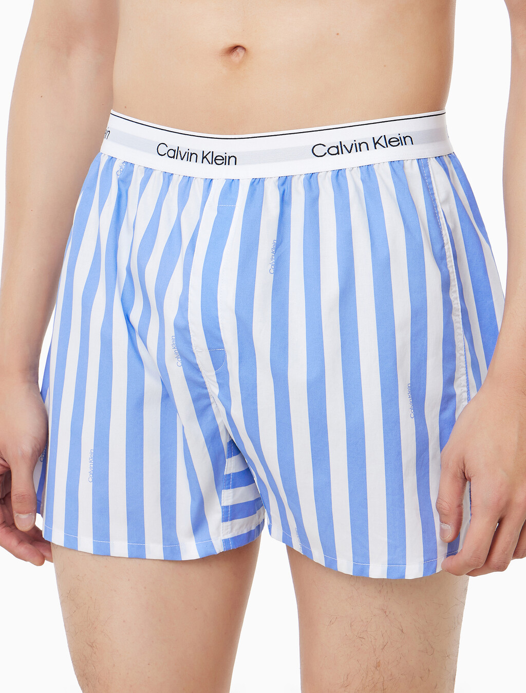 Buy 남성 코튼 포플린 박서 in color Blue Print