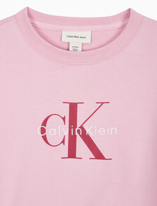 Buy 여성 모노로고 프렌치테리 릴렉스핏 스웻셔츠 in color Pink