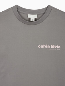 Buy 남성 릴렉스핏 바우하우스 로고 반팔 티셔츠 in color STEEPLE GRAY