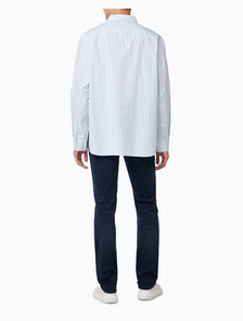 Buy 남성 릴렉스핏 옥스포드 스트라이프 셔츠 in color LIGHT BLUE