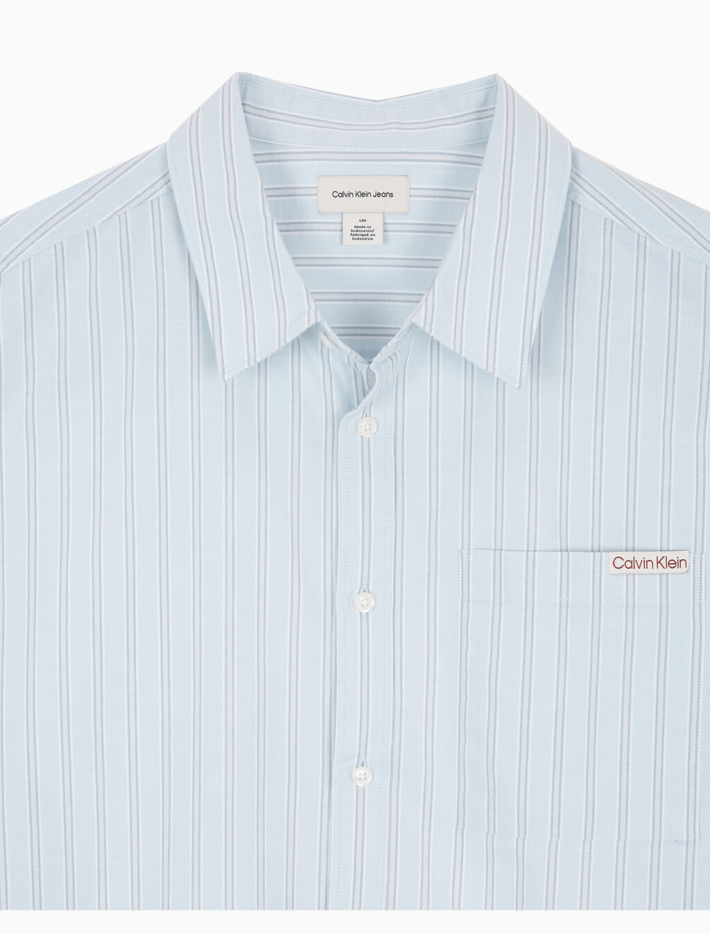 Buy 남성 릴렉스핏 옥스포드 스트라이프 셔츠 in color LIGHT BLUE
