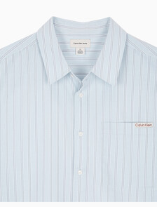 Buy 남성 릴렉스핏 옥스포드 스트라이프 셔츠 in color LIGHT BLUE