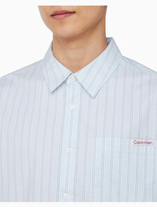 Buy 남성 릴렉스핏 옥스포드 스트라이프 셔츠 in color LIGHT BLUE